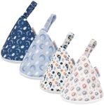 ALVABABY 4 Pcs Baby Boy Pee Covers, 3.5 * 4 In,Strong Water Absorption Pee Shield for Newborn Boy, 4-Layer Reusable Pee Cap, Diaper Changing Accessory for Baby Gift