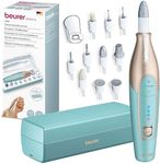 Beurer MP84UK Rechargeable Manicure and Pedicure Set Cordless Electric Nail File with 10 Attachments and Powerful Battery Nail Drill with Practical Charging and Storage case for at-Home use