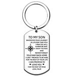 HULALA Inspirational Son Gifts From Mum To My Son Keyring Keepsake Keychain For Men Boys Birthday Christmas Graduation