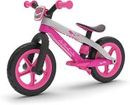 Chillafish CPMX02 BMXie 2 with Integrated Footrest and Footbrake BMX Styled Balance Bike & Airless Rubberskin Tires, Pink, Brake