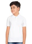 DeeNA UNIFORMS White Cotton Boys Polo Neck(3-4 Years)