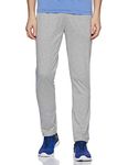 Van Heusen Men Athleisure Smart Tech Regular Fit Trackpants - Easy Stain Release, Anti Stat, Ultra Soft_50056_Grey Melange_L