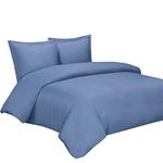 Royal Hotel BAMBOO Duvet Cover 100% BAMBOO Viscose Comforter Cover - Duvet Cover Set with Corner Ties and Button Closer, Full/Queen size Periwinkle