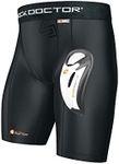 Shock Doctor Core Compression Short with Bio Flex Cup White