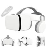 VR Glasses: 110° IMAX FOV Foldable VR Headsets with Remote for 4.7-6.2" Phones (iOS & Android) – Ideal for Immersive Movies & Gaming