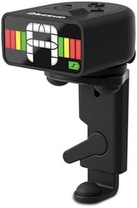 D'Addario Rechargeable Micro Violin Tuner - Clip On Tuner for Violins - Colour Display - Fast and Accurate Tuning