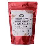 Millet Amma Organic Khapli Wheat Flour Organic - 1 Kg (500g x 2 Packs) | Rich in Iron & Zinc | Helps in curing Anaemia | 100% Vegan & Diabetic Friendly | No Preservatives