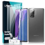 [4 Pack] AEIDESS 2 Pack Flexible TPU Film Screen Protector + 2 Pack Camera Lens Protector for Samsung Galaxy Note 20 5G, [Alignment Frame] HD Clear Bubble Free Flexible TPU Film
