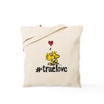 CafePress Woodstock True Love Natural Canvas Tote Bag, Reusable Shopping Bag