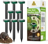 8 Pack Mole Repellent Solar Powered