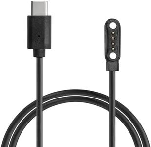 kwmobile Charging Cable Compatible with PLAUD Note AI Voice Recoder Charge Cable - Universal USB-C Connection - Replacement 100cm Cord - Black