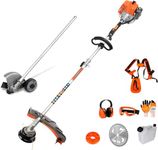 PROYAMA 26cc Gas Weed Wacker, 2-Cycle Weed Eater Gas Powered, 2 in 1 Brush Cutter and Gas String Trimmer Extreme Duty, Grass Trimmer Light Weight