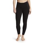 Jockey Women's Cotton Stretch Basic Ankle Legging with Side Pocket, Deep Black, X-Large