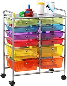 SimpleHouseware 12-Drawers Rolling Storage Cart, Multicolor