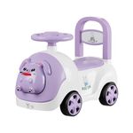 Lifelong Bunny Manual Push Ride-On Toy Car with Back Support for Boys & Girls 1-4 Yrs, Distraction-Free, Non-Musical, Easy Installation, 50kg Capacity, Steering Wheel, Indoor Outdoor (LLCBBR01)