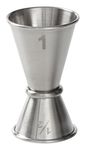 American Metalcraft JG1 Japanese-Style Jigger, Stainless Steel, 1/2 oz. x 1oz. Capacity, 1-3/4" Diameter x 2-3/4" Height