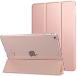 MoKo Case Fit 2018/2017 iPad 9.7 5th / 6th Generation, Slim Lightweight Smart Shell Stand Cover with Translucent Frosted Back Protector Fit Apple iPad 9.7 Inch 2018/2017, Rose GOLD(Auto Wake/Sleep)