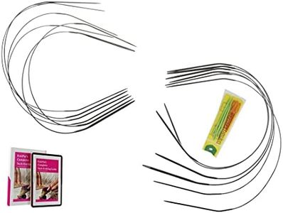 KnitPal 24-in(60cm) Metal Circular Knitting Needles Set Two Circular Method - 12 Pcs, 6 US Sizes: 0/2mm,1/2.25mm,1.5/2.5mm,2/2.75mm,3/3.25mm,4/3.5mm - Free Patterns & eBook for Knitters