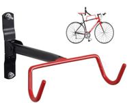 CYBIC Bicycle Wall Mount Stand, Heavy-Duty Steel Bike Hanger, Black and Red