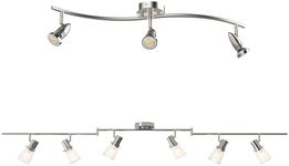 Laite Lumens 3/6 Brushed Nickel Ceiling Track Light Fixture (Bulbs not Included)