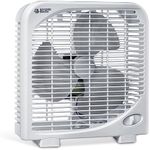 BEYOND BREEZE Box Fan, 9 inch 2 Speeds Table Fan with Strong Airflow, Portable Tabletop Fan for Bedroom, Bathroom, Kitchen