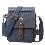 Troop London TRP0211 Classic Canvas Across Body Bag Blue