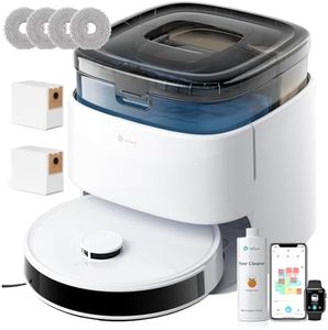Lefant M3 Robot Vacuum Cleaner with Mop, All-in-One Station with 12,000Pa Suction, Self-Emptying & Auto Mop Wash & Dry, dToF Laser Navigation, APP/Alexa Control, Works on WiFi 2.4G & 5G