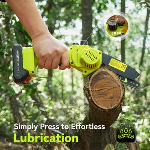 Supstable 6-Inch Mini Chainsaw – Portable Electric Handheld Saw