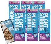 PLANTSTRONG MILK Oat & Walnut – Whole Plant-Based Milk, Fortified with Calcium, B12 & D3, No Gums or Oils, Non-GMO Project Verified, Gluten Free, Vegan (6-Pack (32 Fl Oz Each)) + Recipe Guide