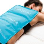 Gel Cold Pack for Injuries, 13.5" X 21.5" Comfytemp Large Reusable Ice Pack Compress with 2 Straps for Back Pain Relief, Cold Therapy for Swelling, Bruises, Sprains, Surgery on Back, Waist, Hip, Leg