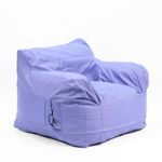 N&V Outdoor Foam Bean Bag Chair, Water-Repellent and Fading-Resistant Patio Floor Sofa, Purple