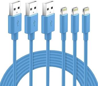 ilikable Cable iPhone 2M 3 Pack, [Certificado MFi] Cable Lightning Carga Rápida para iPhone SE 2020/11/11 Pro/12/13/XS/XS Max/XR/X/8/8 Plus/7/7 Plus/6, iPad Mini/Air, iPod, AirPods, Azul