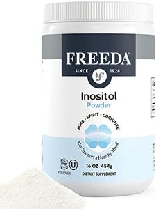 FREEDA Inositol Powder from Myo-Inositol - Hormone Balance for Women - PCOS Supplements for Women - Vitamin B8 Conception, Fertility Support - Myoinositol for Mood Improvement in Men & Women -16 oz