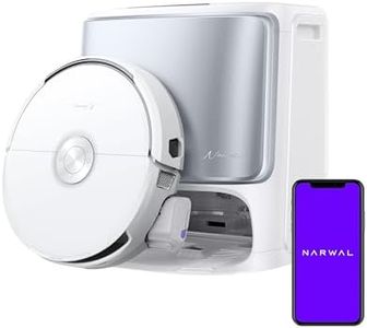NARWAL Flow Robot Vacuum and Mop – 22,000Pa Suction, Edge-to-Edge Cleaning, AI Obstacle Avoidance, Self-Cleaning Mop with Hot Water, Auto Dust Emptying, Voice Control, Pet & Carpet Friendly