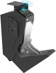 Z ZLJUAN Mounted Gun Safe for Pistols,Quick-Access Handgun Safe for Nightstand Bedside Desk Bed Gun Safes,Pistol Safe with Biometric Fingerprint, Keypad Lock,Key
