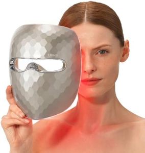 Ulike ReGlow LED Light Therapy Mask, Red Light Therapy for Face, 4 Modes with Red, Blue, Yellow & Infrared Red Lights for Reduce Acne & Anti-Aging, Eye-Protection, 272 Beads, Remote Control (Gold)