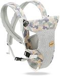 SONARIN Lightweight Breathable Baby Carrier, 4-in-1 Soft 3D Mesh Baby Wrap Carrier Ergonomic Child Carrier Backpack,Multi-Function for Newborn and Toddler 0 to 36 Months(Camo)