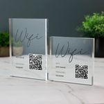 Wifi Acrylic Block Cafe Store Internet Salon Hotel Restaurant Home Personalized Scan Sign with Holder Acrylic Sign Holder Personal Hotel Restaurant Room Office Decoration Signs