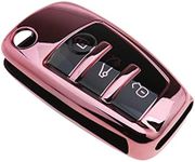 EMSea Pink Car Key Cover Finish TPU Compatible with Audi A1 A3 A4 A6 Q3 Q5 Q7 S3 R8