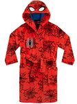 Marvel Boys Spiderman Dressing Gown Red Age 3 to 4 Years