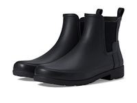 Hunter Women's Refined Chelsea Rain Boot, Black, 7