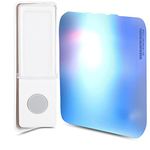 Wireless Door Bell with 7 Color Flash Light & 32 Music Wireless Push Button Doorbell for Patient Elderly Deaf Caller,1 pc Wireless Button Door Bell,2 pcs Sticker