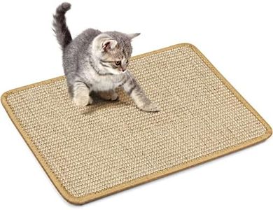 PETTOM Cat Scratching Mat, Sisal Scratching Mat, Scratching Boards Floor, Non-Slip, Natural Sisal Rug for Cats (30 x 40 cm, Brown)