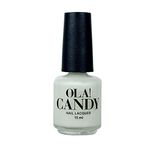 Ola Candy Base Coat Nail Polish, Glossy Finish, White, 15 Ml