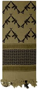 Rothco Crossed Rifles Shemagh Tactical Desert Keffiyeh Scarf, Olive Drab