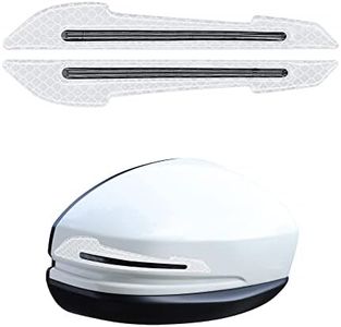 kwmobile 2X Sticker réfléchissant pour véhicule - Bandes en ABS pour Voitures - Bande réfléchissante pour rétroviseurs de Voiture Noir-Gris