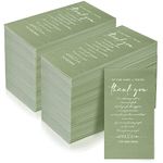 100 Pcs Plain Thank You Wedding Napkins Cocktail Beverage Napkins Newlyweds to Family Friends Guests 3 Ply Facial Tissues Napkins Pack Wedding Shower Engagement Rehearsal Dinner (Sage Green)