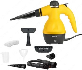FOLIAM Handheld Steam Cleaner, Multipurpose Portable Upholstery Steamer with Safety Lock and 9 Accessory Kit for Carpet, Couch, Clothes, Mattress, Car Seats, Kitchen, Floor Steamer Cleaning