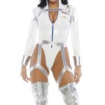 Forplay Women's Blast Off Sexy Movie Character Costume, White, Small/Medium