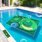 PLBBJH Pool Golf Game Floating,47"x47"/34"x25"-Sticky Golf Balls,Hit Target Accurately,Floating Golf Green,Ideal for 2-4 Golfers Competing and Improving Skills in Outdoor and Pool Games(34"x25")